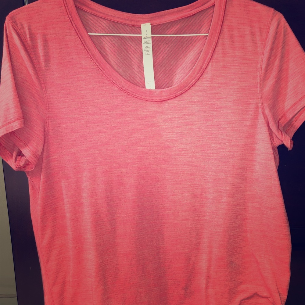 Pink Lululemon Short Sleeve Top